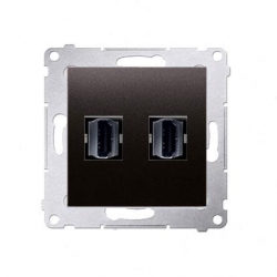 KONTAKT-SIMON Simon54 Gniazdo podwójne HDMI antracyt DGHDMI2.01/48