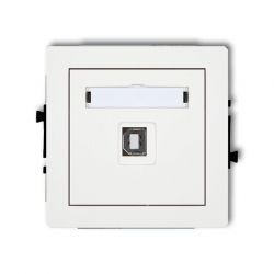 Karlik DECO gniazdo pojedyncze USB-AB 2.0 biały PODTYNKOWY bez ramki IP 20 DGUSB-3