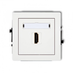 Karlik DECO gniazdo pojedyncze HDMI biały PODTYNKOWY bez ramki IP 20 DHDMI-1