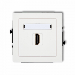 Karlik DECO gniazdo pojedyncze HDMI 2.0 biały PODTYNKOWY bez ramki IP 20 DHDMI-3