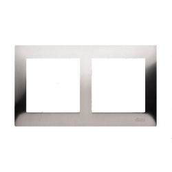 KONTAKT-SIMON Simon54 Ramka podwójna uniwersalna metalowa inox DR2/61