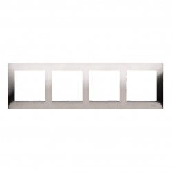 KONTAKT-SIMON Simon54 Ramka poczwórna uniwersalna metalowa inox DR4/61