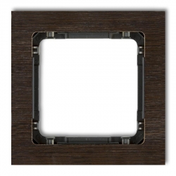 Karlik DECO Ramka uniwersalna pojedyncza - efekt drewna ramka wenge spód czarny efekt wenge PODTYNKOWY  IP 20 DRD-1G