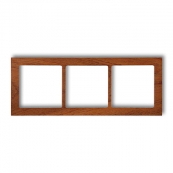 Karlik DECO Ramka uniwersalna potrójna - drewno mahoń mahoń PODTYNKOWY  IP 20 DRD-3D