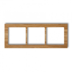 Karlik DECO Ramka uniwersalna potrójna - drewno dąb dąb PODTYNKOWY  IP 20 DRD-3F