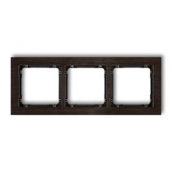 Karlik DECO Ramka uniwersalna potrójna - efekt drewna ramka wenge spód czarny efekt wenge PODTYNKOWY  IP 20 DRD-3G