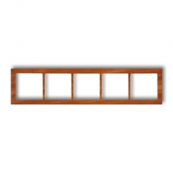 Karlik DECO Ramka uniwersalna 5-krotna - drewno mahoń mahoń PODTYNKOWY  IP 20 DRD-5D