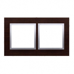 KONTAKT-SIMON Simon54 Ramka podwójna Nature-Drewno srebrne wenge DRN2/84