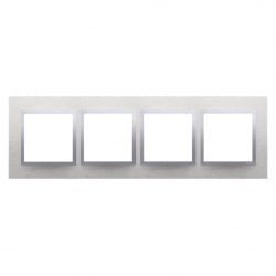 KONTAKT-SIMON Simon54 Nature Ramka poczwórna metalowa inox DRN4/77
