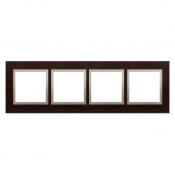 KONTAKT-SIMON Simon 54 Nature Ramka poczwórna drewniana złote wenge DRN4/85