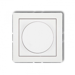 Karlik DECO elektroniczny regulator oświetlenia przyciskowo-obrotowego biały PODTYNKOWY bez ramki IP 20, 230V~ 50Hz 40 - 400W DRO-1