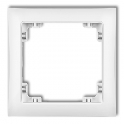 Karlik DECO Ramka uniwersalna pojedyncza z tworzywa DECO Soft biały PODTYNKOWY  IP 20 DRSO-1