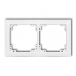 Karlik DECO Ramka uniwersalna podwójna z tworzywa DECO Soft biały PODTYNKOWY  IP 20 DRSO-2