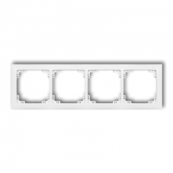 Karlik DECO Ramka uniwersalna poczwórna z tworzywa DECO Soft biały PODTYNKOWY  IP 20 DRSO-4