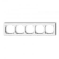 Karlik DECO Ramka uniwersalna 5-krotna z tworzywa DECO Soft biały PODTYNKOWY  IP 20 DRSO-5