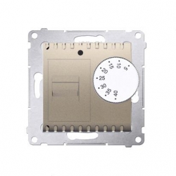 KONTAKT-SIMON Simon54 Regulator temp. z czujnikiem wew. złoty DRT10W.02/44