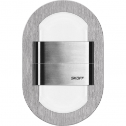 SKOFF KINKIET DUO RUEDA – K(sz lif) / W (biały) [obud. INOX]