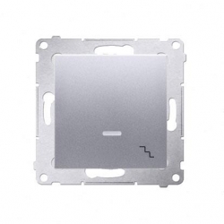 KONTAKT-SIMON Simon54 Łącznik schodowy z podśw. srebrny mat IP20 DW6L.01/43