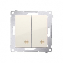 KONTAKT-SIMON Simon54 Łącznik krzyżowy podwójny 10AX 250V kremowy DW7/2.01/41