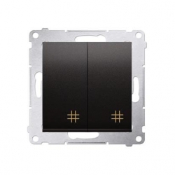 KONTAKT-SIMON Simon54 Łącznik krzyżowy podwójny 10AX 250V antracyt DW7/2.01/48