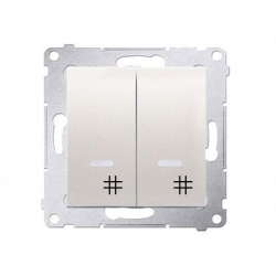 KONTAKT-SIMON Simon54 Łącznik krzyżowy podwójny podśw. krem DW7/2l.01/41