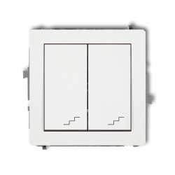 Karlik DECO łącznik podwójny schodowy biały PODTYNKOWY bez ramki IP 20 10AX 250V DWP-33