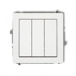 Karlik DECO łącznik potrójny biały PODTYNKOWY bez ramki IP20 10AX 250V DWP-7
