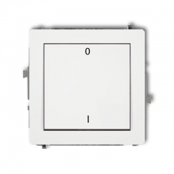 Karlik DECO łącznik dwubiegunowy biały PODTYNKOWY bez ramki IP20 10AX 250V DWP-9