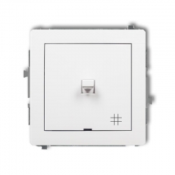 Karlik DECO łącznik krzyżowy w stylu amerykańskim biały PODTYNKOWY bez ramki IP 20 10AX 250V DWPUS-6
