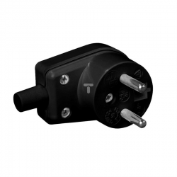 ELEKTRO-PLAST NASIELSK Wtyczka skośna czarna uziemieniem 16A 250V WB-6 3300-02