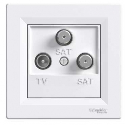 SCHNEIDER ELECTRIC ASFORA Gniazdo TV-SAT-SAT końcowe 1dB białe EP3600121