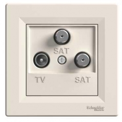 SCHNEIDER ELECTRIC ASFORA Gniazdo TV-SAT-SAT końcowe 1dB krem EPH3600123