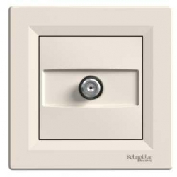 SCHNEIDER ELECTRIC ASFORA Gniazdo antenowe SAT przelot 4dB krem EPH3700223
