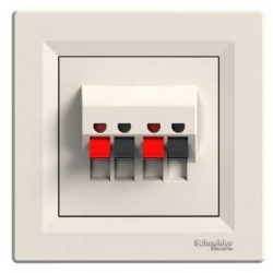 SCHNEIDER ELECTRIC ASFORA Gniazdo głośnikowe podwójne kremowe EPH5700123