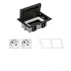 KONTAKT SIMON FLOOR BOX puszka podłogowa 2x gniazdo pojedyncze z/u do podłóg technicznych ( podniesionych )