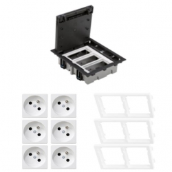 KONTAKT SIMON FLOOR BOX puszka podłogowa 6x gniazdo pojedyncze z/u do podłóg technicznych ( podniesionych )