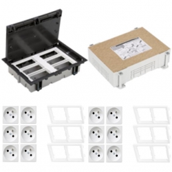 KONTAKT SIMON FLOOR BOX puszka podłogowa 12x gniazdo pojedyncze z/u + kaseta do wylewki