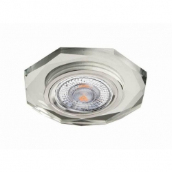Oprawa szklana GLASSO-S OCTAGON srebrna 90x8 halogenowa wpuszczana