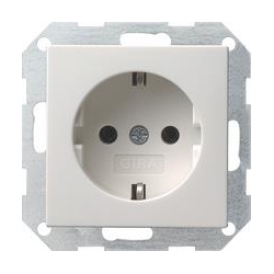 Gira Gniazdo SCHUKO System 55 biały z połyskiem