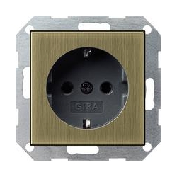Gira Gniazdo SCHUKO System 55 brąz/czarn y