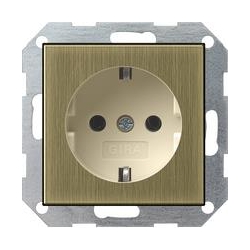 Gira Gniazdo SCHUKO System 55 brąz/kremo wy