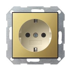 Gira Gniazdo SCHUKO System 55 mosiądz/kr emowy