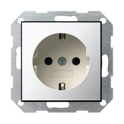 Gira Gniazdo SCHUKO System 55 chrom/krem owy
