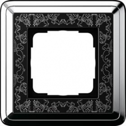 Gira Ramka pojedyncza ClassiX Art chrom- czarny