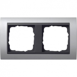 Gira Ramka podwójna antracytowy Gira Eve nt kolor aluminiowy
