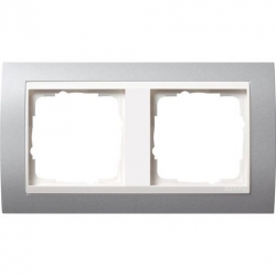 Gira Ramka podwójna do białych Gira Even t kolor aluminiowy