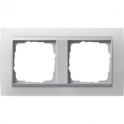 Gira Ramka podwójna aluminiowy Gira Even t Opaque biały