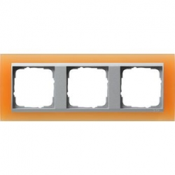 Gira Ramka potrójna aluminiowy Gira Even t Opaque pomarańczowa