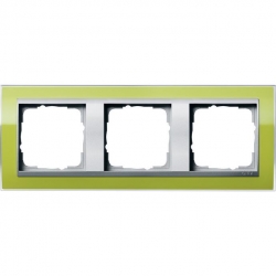 Gira Ramka potrójna aluminiowy Gira Even t Clear zielony