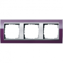 Gira Ramka potrójna aluminiowy Gira Even t Clear kabaczkowy
